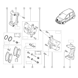 Set placute frana, frana disc - 410608481R