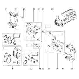 Set placute frana, frana disc - 410608481R